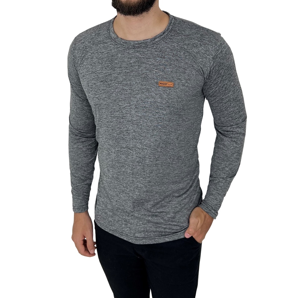 Camisa Manga longa Masculina Malha Fria Blusa Manga Cumprida | Shopee ...