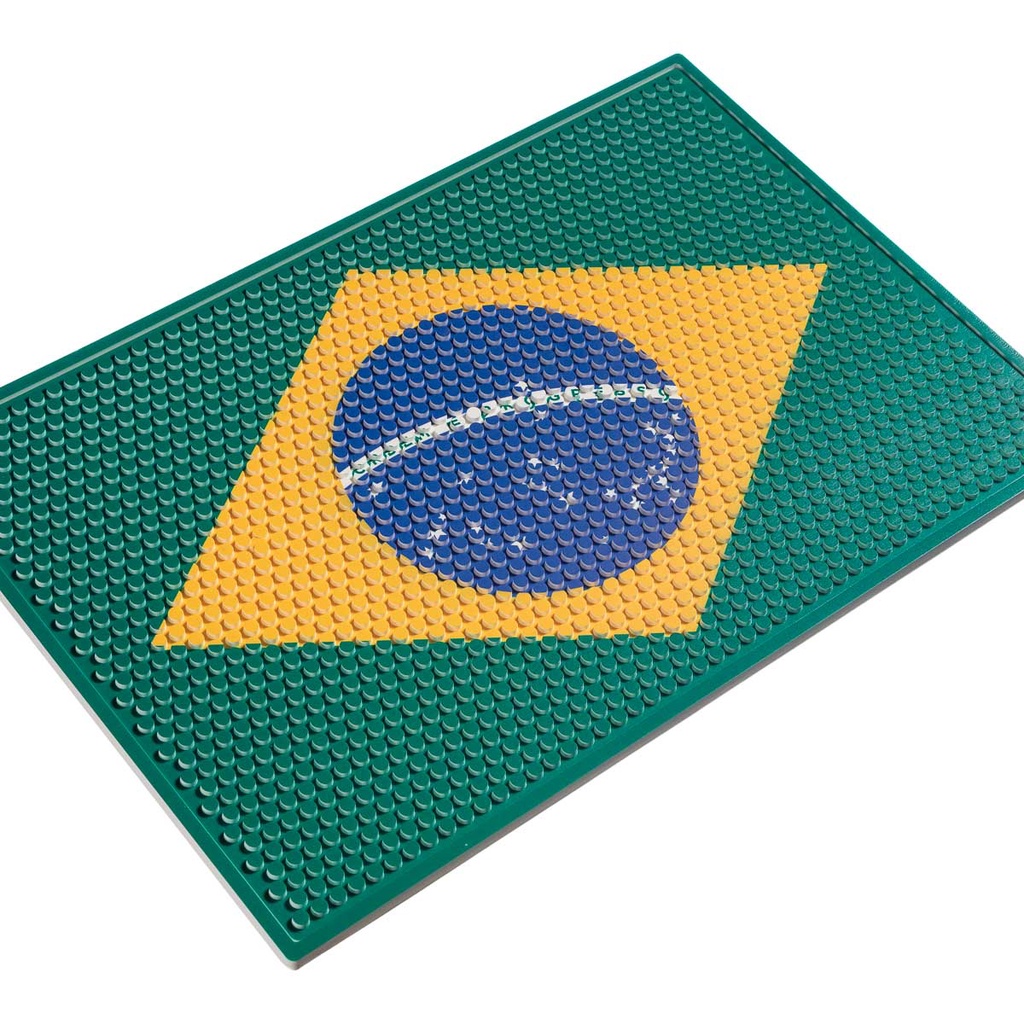 Bar Mat Brasil 45X30 Copa Do Mundo Seleção Brasileira Retém Líquido Decorativo Emborrachado - Lootus