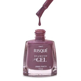 Esmalte Risqué Diamond Gel Lavanda Francesa Cremoso 9,5ml