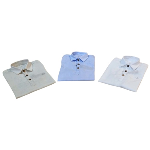 Camisa Masculina Bata Lisa da Ogochi Infantil ML Concept Slim
