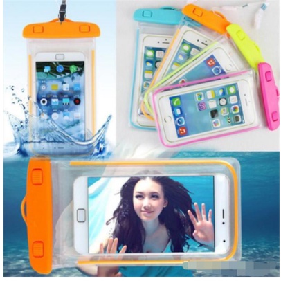 Kit 10  Capa Celular Bolsa Case Estanque A Prova D'Água Transparente Universal Praia Piscina Viajar