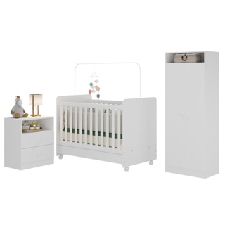 Quarto Infantil Completo Ariel Multimóveis Branco em Oferta na Shopee