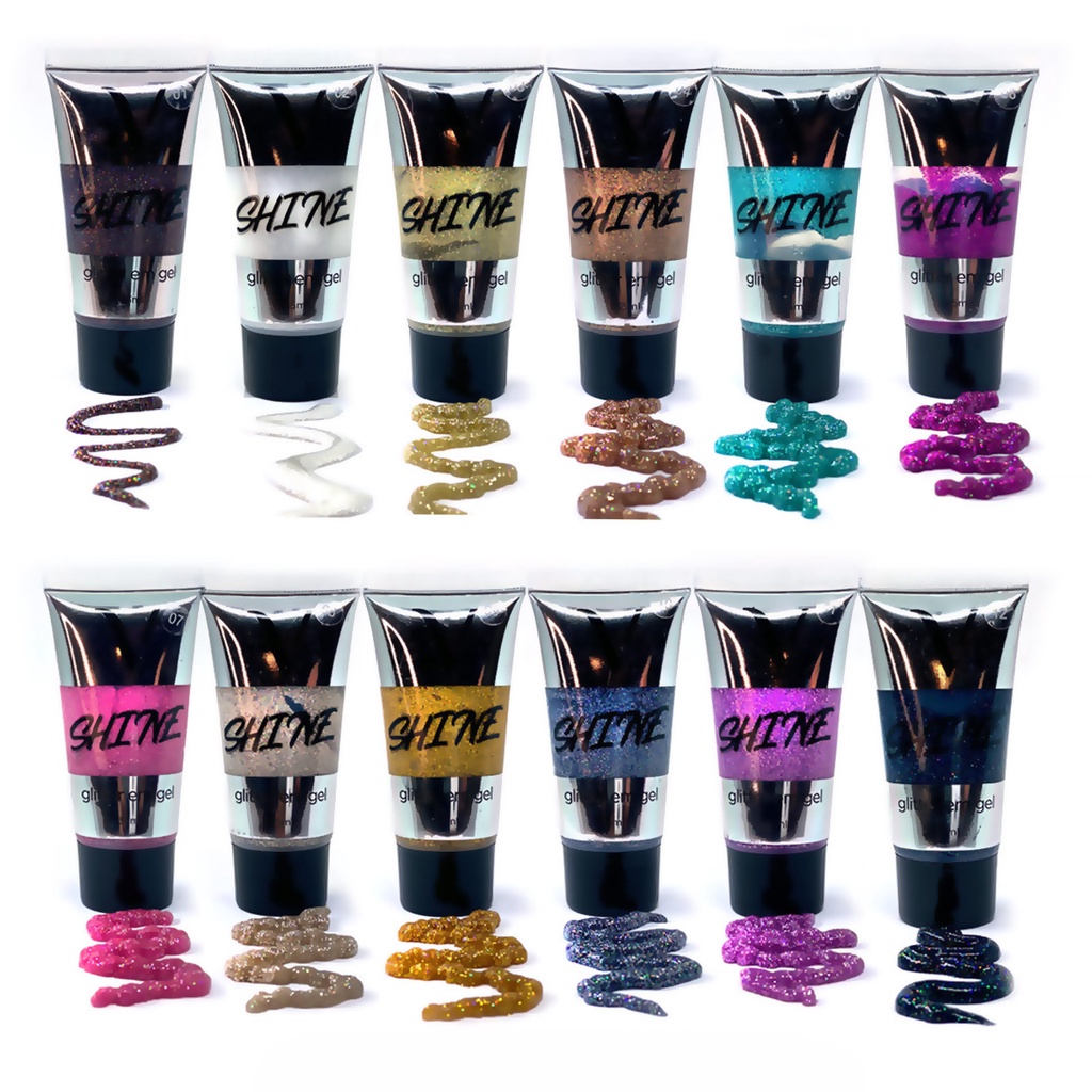 Glitter Em Gel Corpo E Face Para Make Serie Euphoria Vivai Shine