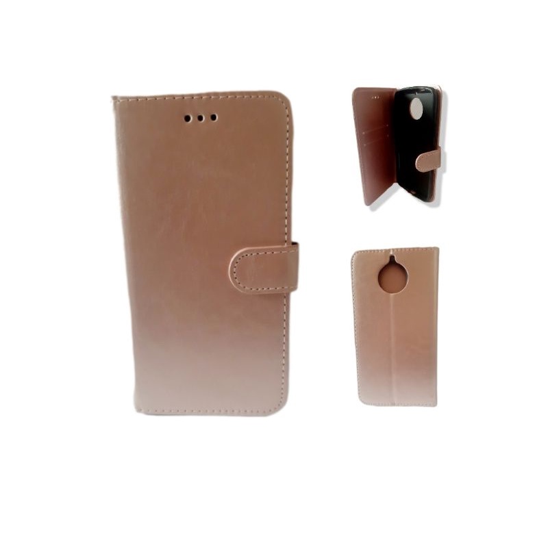 Capinha Capa Carteira Couro Moto G5s nude