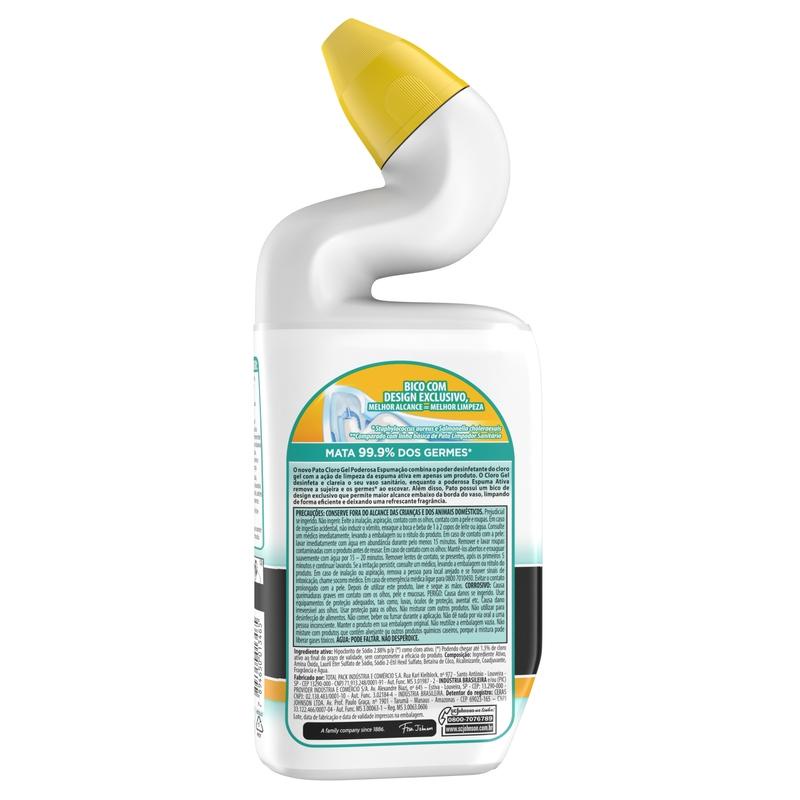 Kit 4 Limpadores Pato Cloro Gel Ativo Citrus Poderosa Espumação Squeeze 500ml · foto 2