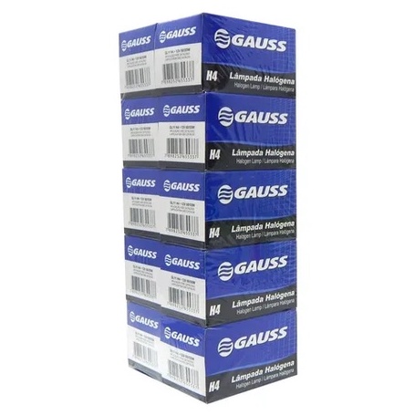 Kit Com 10 Lâmpadas Automotivas Gauss H4 60/55w Halógena 12v em Oferta na Shopee
