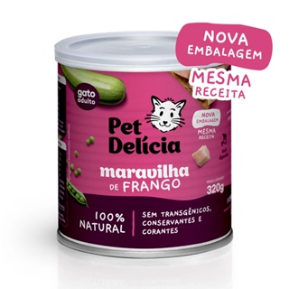 Ração Úmida Pet Delícia Gatos Maravilha de Frango - 320g em Oferta na Shopee