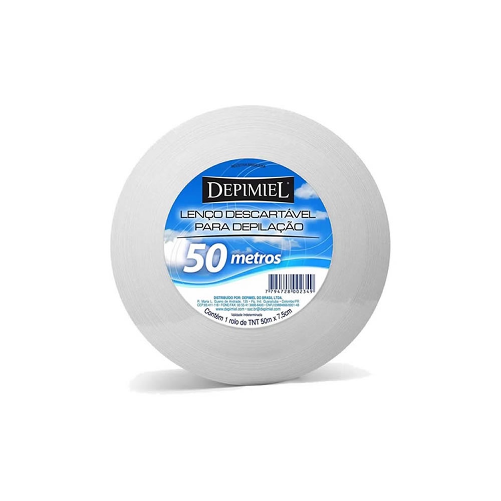 Lenço Descartável Para Depilação Tnt Rolo 50 Metros- Depimiel