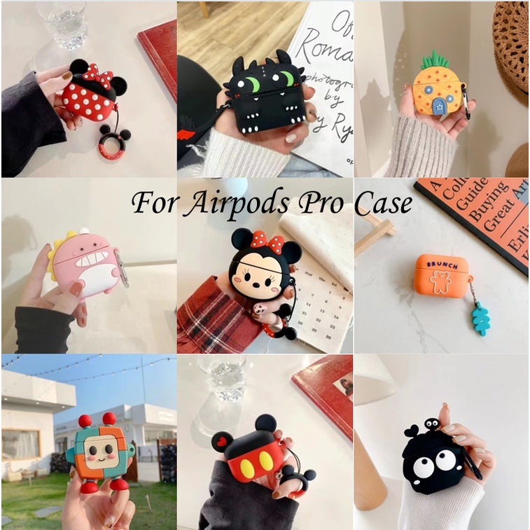 【 Desconto 】 Fábrica Direta De Desenho Animado Minnie Mouse & Abacaxi Para Airpods Pro Capa De Fone De Ouvido Macia em Oferta na Shopee