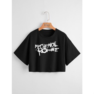 Cropped de Malha 100% Algodão / Camiseta Box / My Chemical Romance MCR