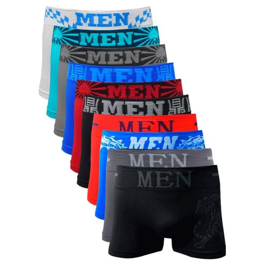 Kit 10 Cuecas Boxer Infantil Juvenil