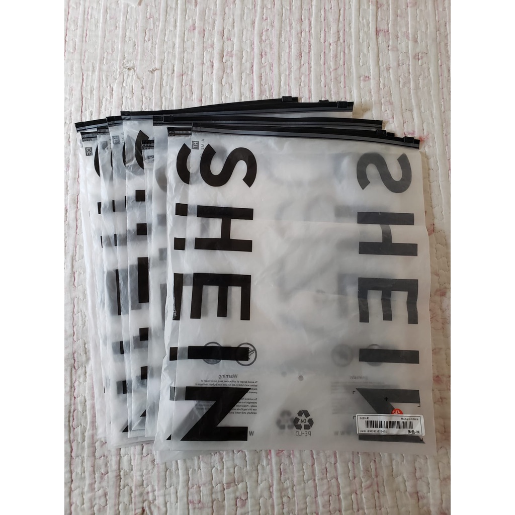 kit 4 und saco saquinho plástico zip, organização viagem, shein