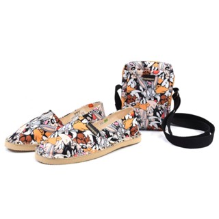 Alpargata Espadrille Originelll unissex ""Kit Lone Tunes mais shouder ""adulto e infantil