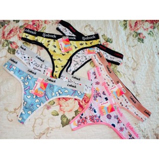 KIT/6 CALCINHA FIO DENTAL ESTAMPADA ALGODAO DIA A DIA LOBACK REF 04