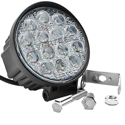 Farol Auxiliar 14 Leds 42W  10/30v Carro Off Road Trator Caminhao Onibus Suv Trilhas em Oferta na Shopee