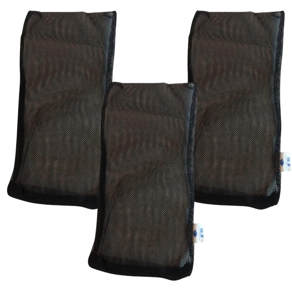 3x Bolsas Para Mídias Filtrantes Preta Plancton 15x30 Com Ziper