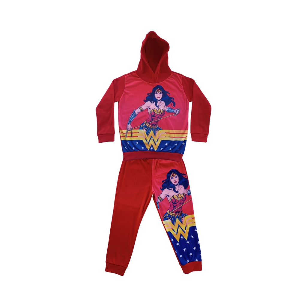 Conjunto De Moletom Mulher Maravilha Flanelado Quentinho Moletom Infantil Menina
