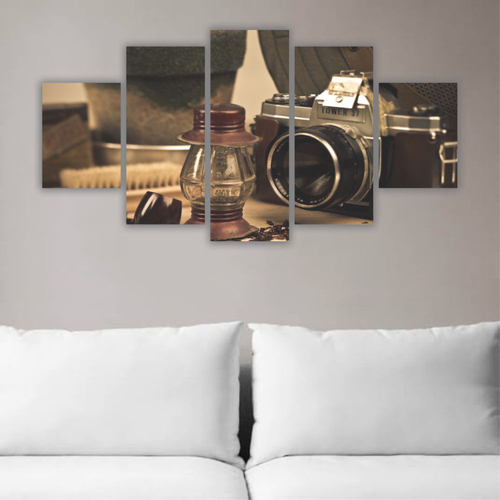 Quadro decorativo Foto Vintage Câmera Antiga