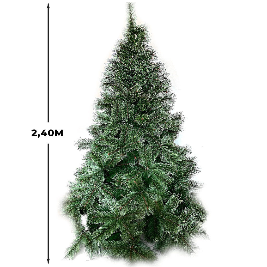 Árvore De Natal Luxo 704 Galhos Verde Nevada 2,40m A0324n | Shopee Brasil