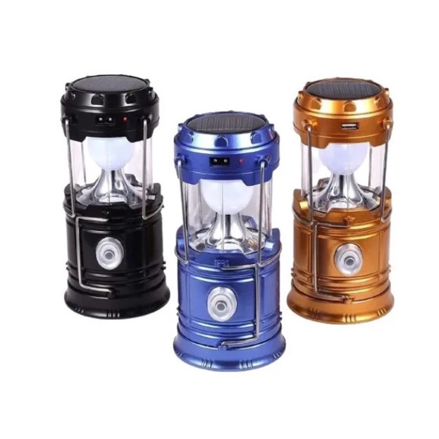 Lampião Lanterna (604324) Luminária Carregador Solar Camping Usb Led
