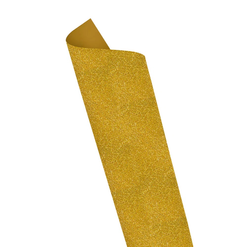 1 folha Placa de EVA COM BRILHO 40x60cm OURO  - LEOARTE - Inspire sua Festa Loja