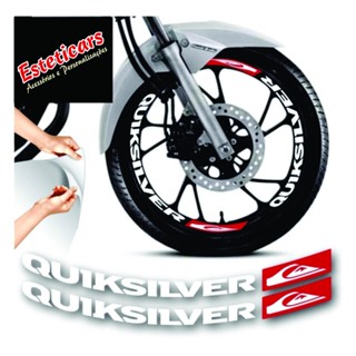 9 adesivos quiksilver roda moto yamaha honda titan fazer xre cb honda biz Personalização
