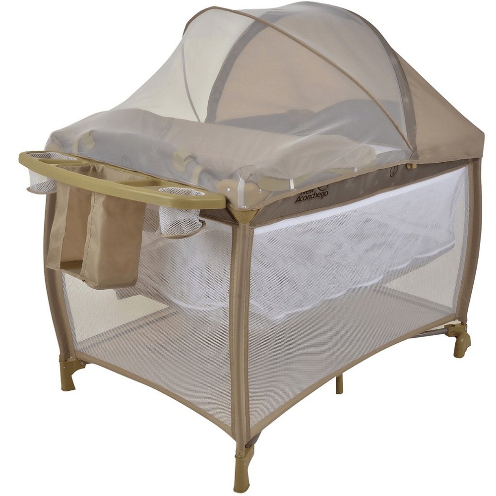 Berço Cercado Desmontavel Burigotto New Aconchego Beige em Oferta na Shopee