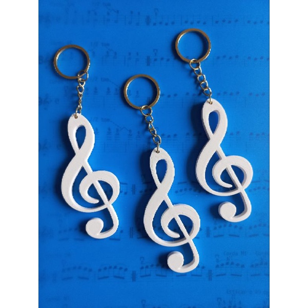 Chaveiro 3D Clave De Sol Kit 3 Chaveiros