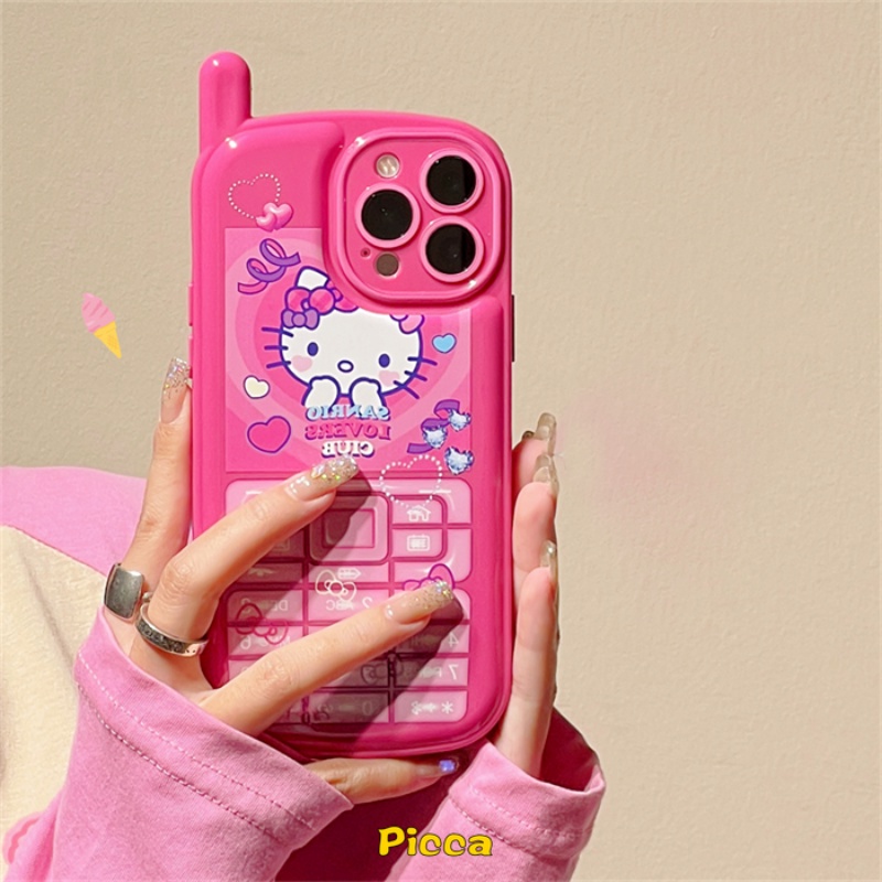 Capa De Celular Criativa Em Forma Brilhante Air Cushion Compatível Com IPhone 7 8 Plus 11 12 13 14 Pro MAX XR X XS SE Fofo Hello Kitty Traseira De Gato