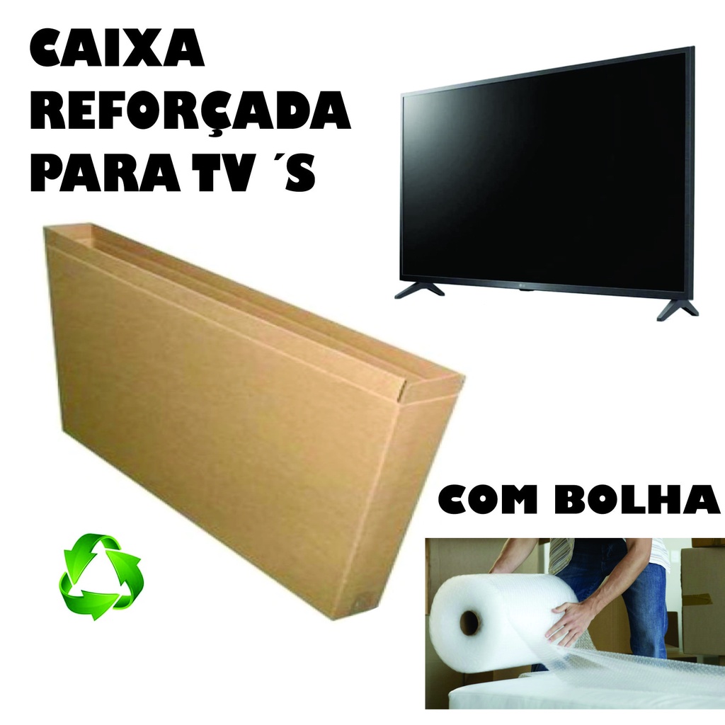 Caixa papelão duplex para TV led lcd plasma Personalizada TVs de 40 polegadas com Plástico Bolha 100cmx10m