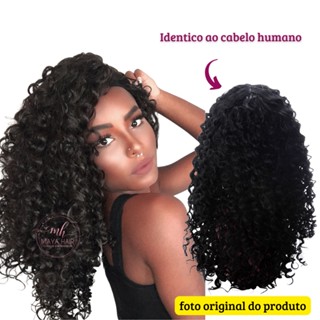Peruca Cacheada Premium Hair 60cm Preta
