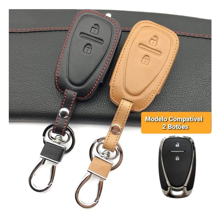 Case capinha couro chaveiro chave de presença 2 Botões Tracker Premier Turbo Onix Plus Cruze 2017
