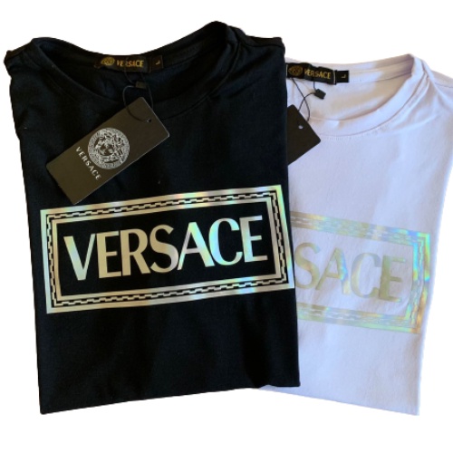 Camiseta Versace Masculina Camisa Tecido Cotton Holografico Premium Shopee Brasil