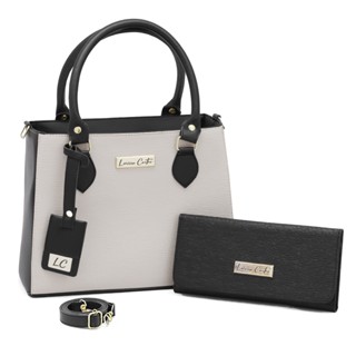 Kit Bolsa Feminina Duas Cores Alça Transversal + Carteira Linda