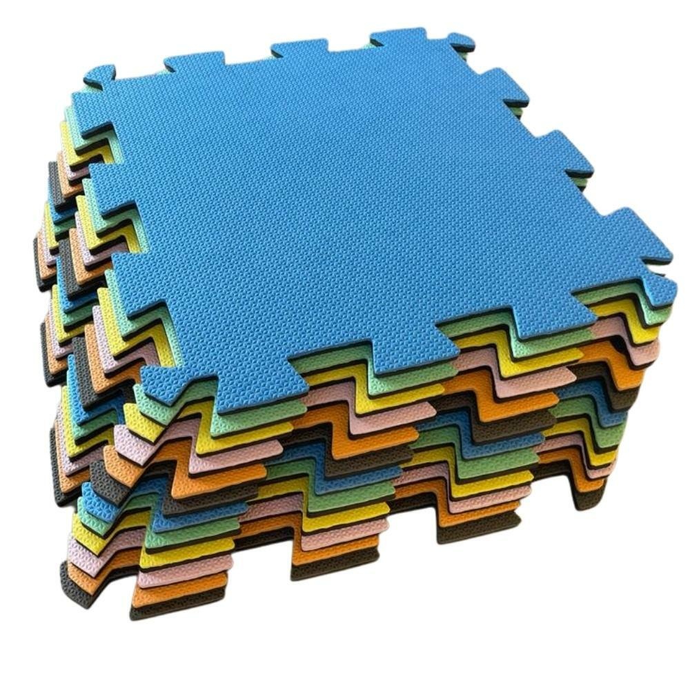 Kit 10 Tatames Eva Colorido - Linha Econômica 50x50x1 Cm