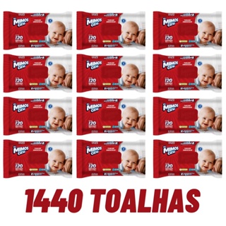 Caixa 12 Toalhas umedecidas My Mimos Care 120 cada em Oferta na Shopee