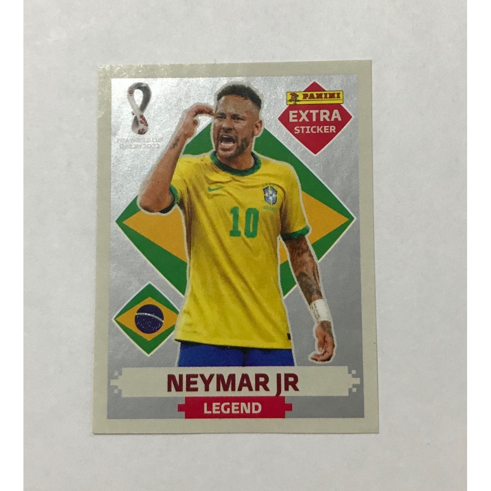 Excelente Figurinha Extra do Neymar Jr. Prata Legend da Copa do Mundo ...