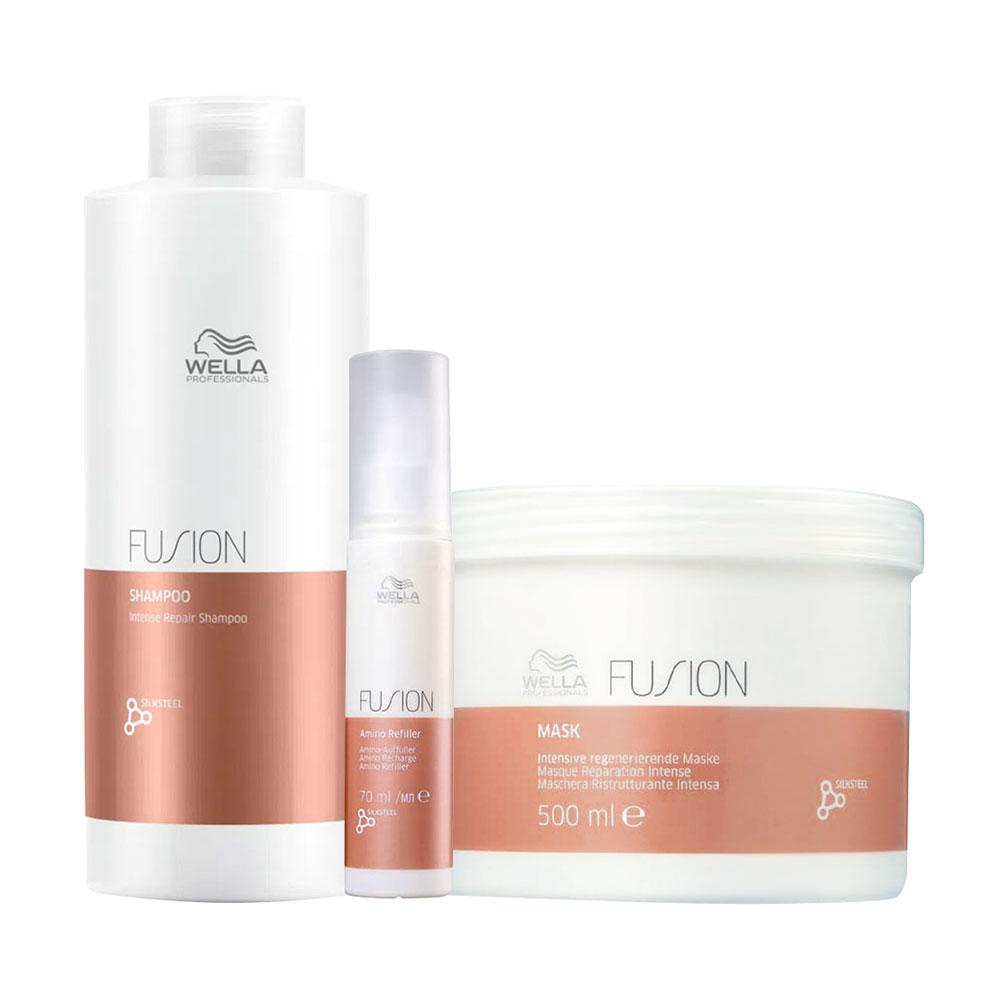 Kit Wella Professionals Fusion Profissional - Shampoo e Máscara e Tratamento em Oferta na Shopee