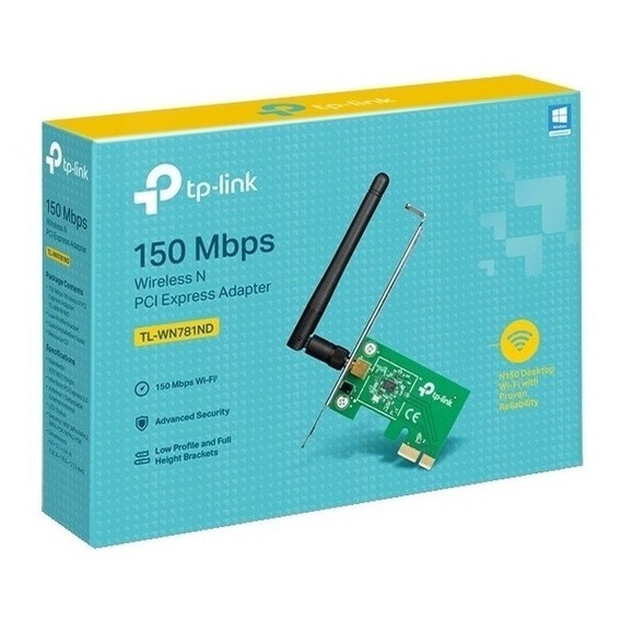 Adaptador Wifi Wireless Pci Express Tp Link TL WN781ND 150mbps