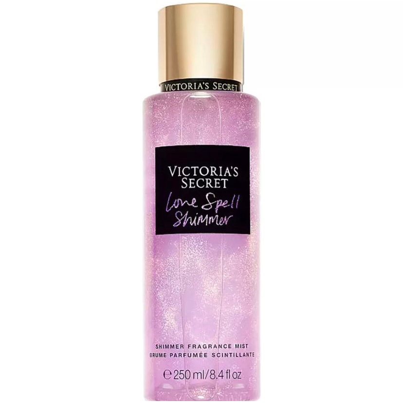 Body Splash Victorias Secret Love Spell Shimmer 250ml Com Glitter