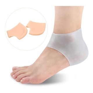 Par Meia Palmilha Silicone Gel Ortopedica Calcanhar Esporao Cor Da Pele - Envio Rapido