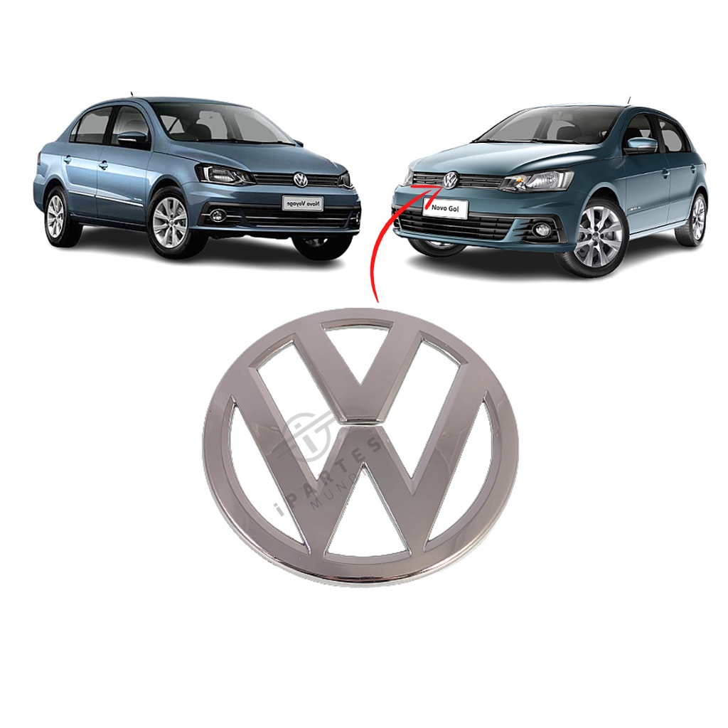 Emblema Dianteiro Grade cromado encaixe Vw Voyage 2013  2014 2015 2016, SAVEIRO CROSS
