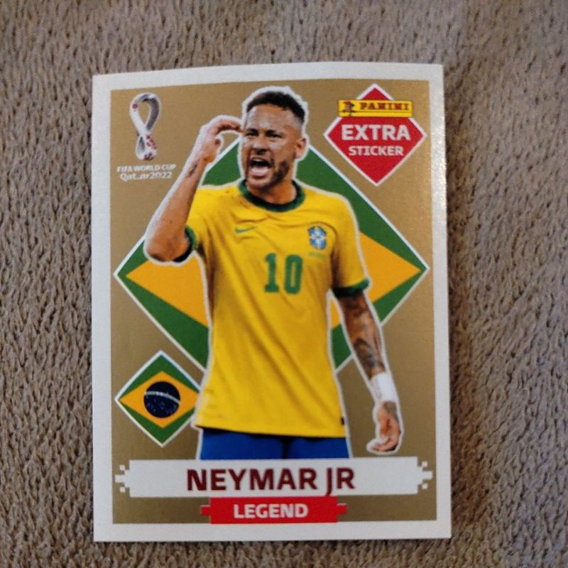 Figurinha Neymar de ouro copa 2022