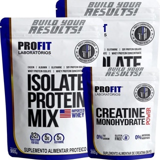 Kit Massa 02x isolate 900g + Creatina 300g refil - Profit labs