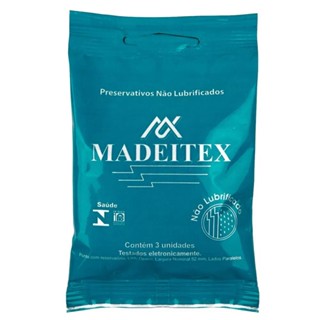 3 Preservativos Madeitex Não Lubrificado Rilex Camisinha