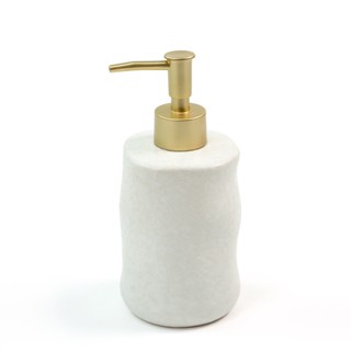 Porta sabonete líquido de cerâmica orgânico branco - Oikos