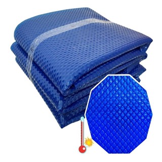 Capa Manta Térmica Para Piscina 8 X 4 Plástico Bolha 500 Micras Azul em Oferta na Shopee