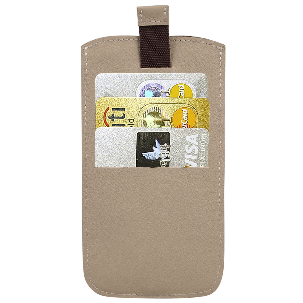 Case Capa Capinha Sob Medida Celular Smartphone em Couro Legítimo com Puxador e 3x Porta Cartão