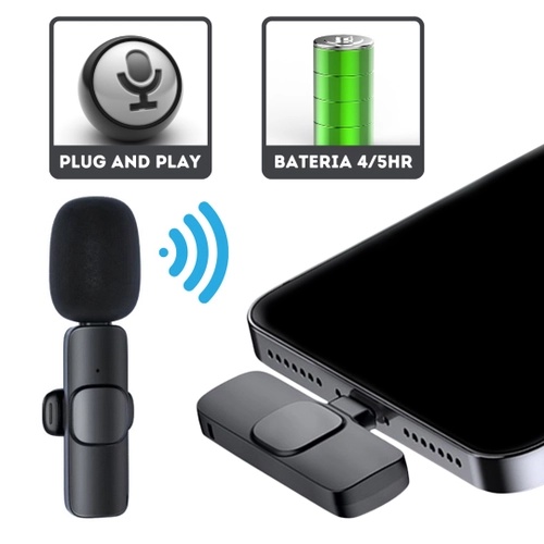 Microfone Lapela Call Bluetooth Wireless Sem Fio Para Android E iPhone