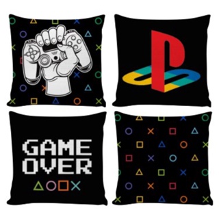 Kit 4 Capas para Almofadas Decoração Jogos Gamer para Quarto 45x45cm em Oferta na Shopee